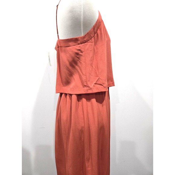 NWT Madewell 100% Silk Overlay Cami Dress Burnt Orange Sleeveless Dress Size 2 - Picture 5 of 9